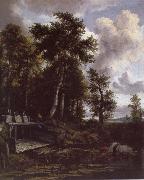 Jacob van Ruisdael Landscape with a Sluice Gate Germany oil painting artist